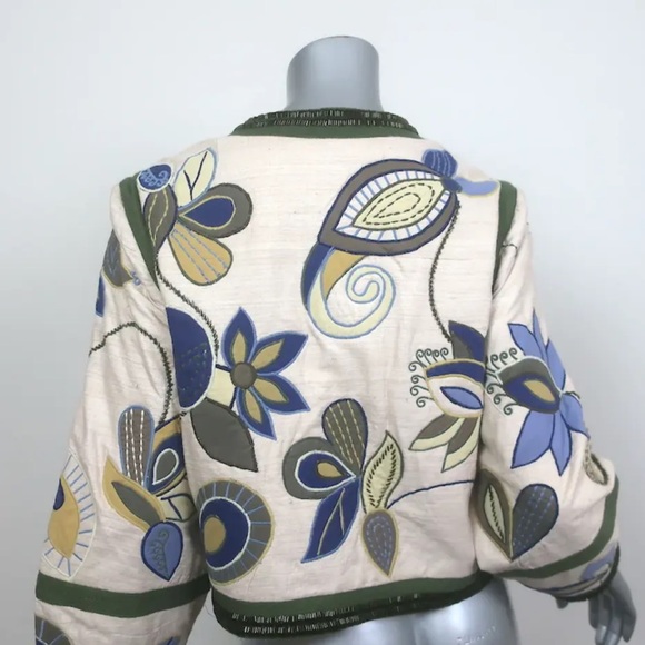 NWT $ 698 Veronica Beard BENICI EMBROIDERED JACKET, Size 8, 100% Silk - Picture 15 of 16
